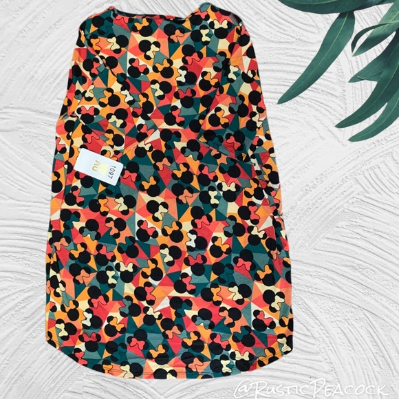 LULAROE DISNEY MULTICOLOR MINNIE MOUSE OVERSIZED WOMEN'S HIGH LOW TUNIC TOP - Picture 2 of 8